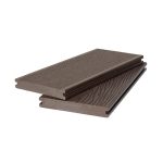 Террасная доска SINGARAJA 140х20х5800 Темно-коричневый (3D + вельвет) Полнотелая