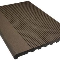 Ступень ДПК WOODVEX Select Colorite 348х22х4000 Бело-серая Полнотелая