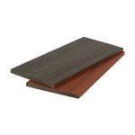 Универсальная заборная доска 3D co-extrusion NUSADUA 140х11х2900 Красное дерево / Темно-серый