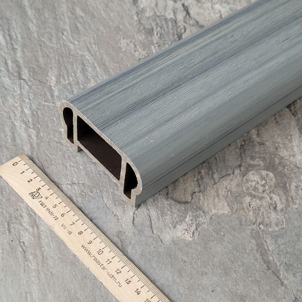 Перила Woodvex Select Gray co-extrusion (белый) фигурные 95х50х3000