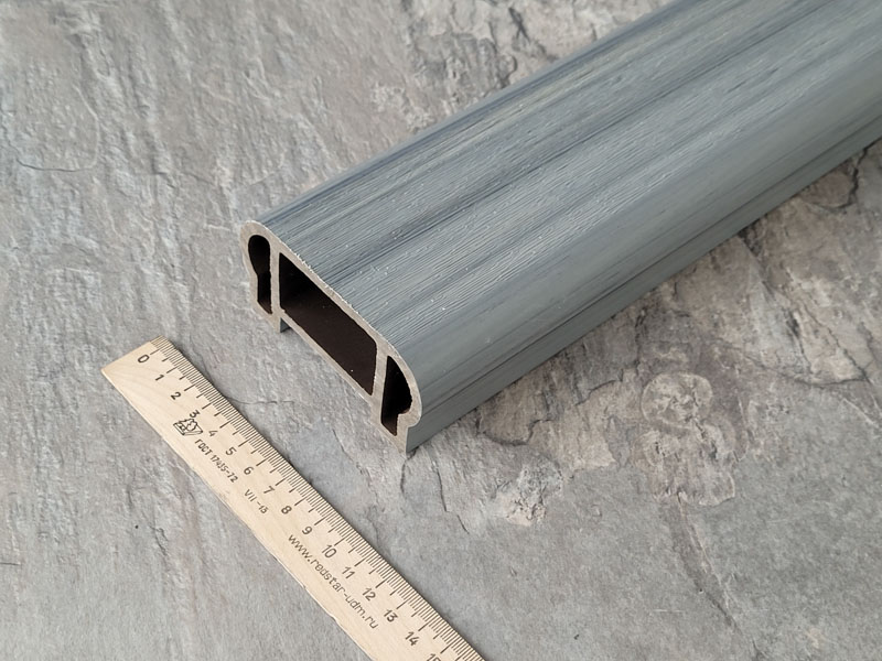 Перила Woodvex Select Gray co-extrusion (белый) фигурные 95х50х3000 Перила Woodvex Select Gray co-extrusion (белый) фигурные 95х50х3000
