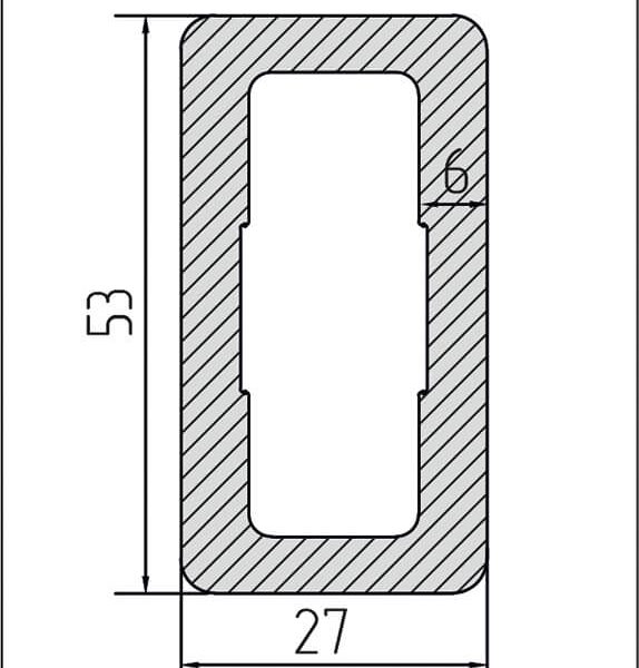 Брус реечный 53х27х3000 Орех