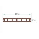 Террасная доска Terrapol Классик 147х24х3000 Орех Милано