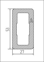 Брус реечный 53х27х3000 Слоновая кость