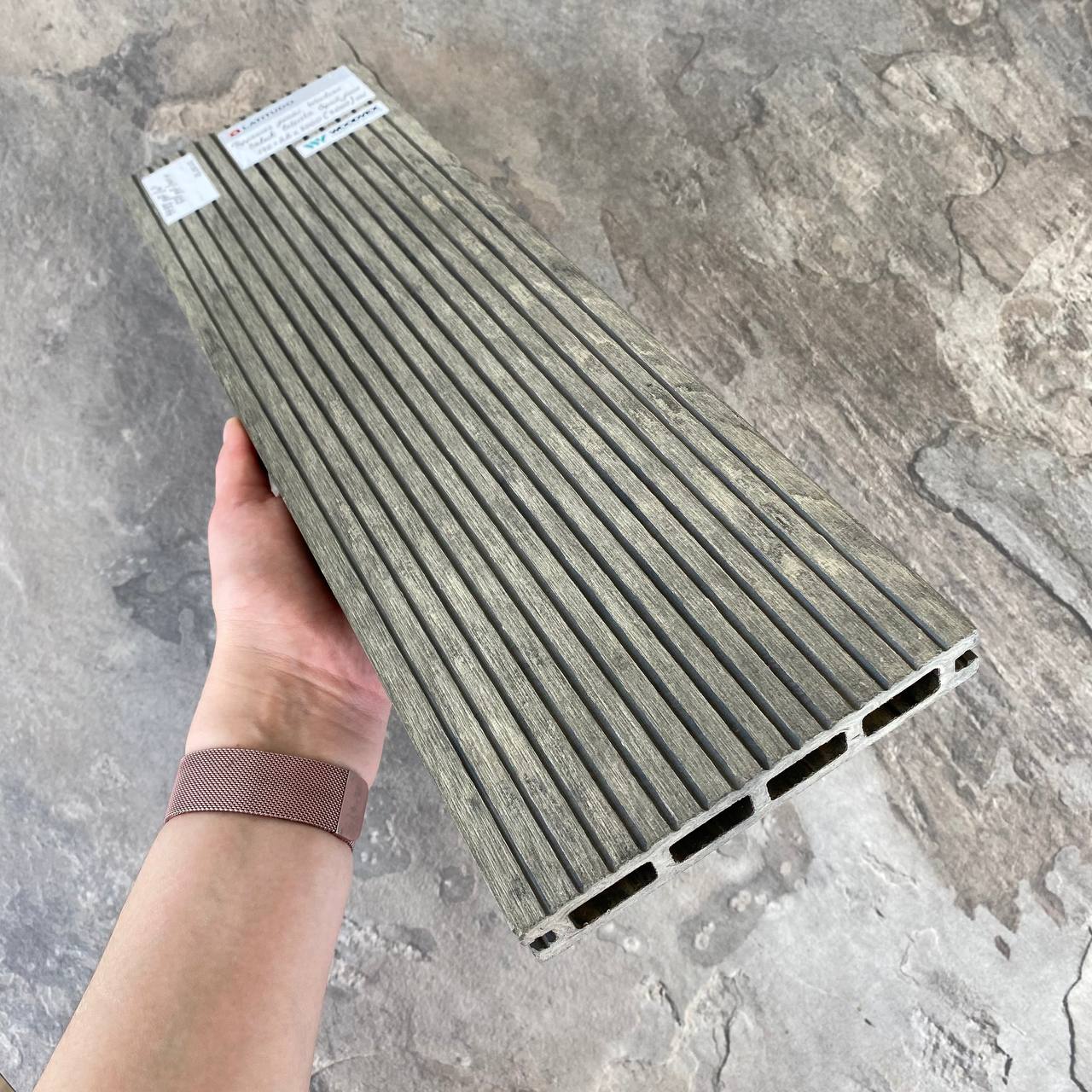 Террасная доска Woodvex Select Colorite 146х22х3000 Серый дым Террасная доска Woodvex Select Colorite 146х22х3000 Серый дым