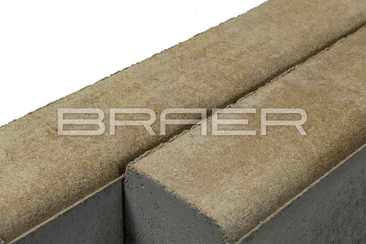 Бордюрный камень Бордюр тротуарный БР 100.20.8, Color Mix Миндаль Бордюрный камень Бордюр тротуарный БР 100.20.8, Color Mix Миндаль