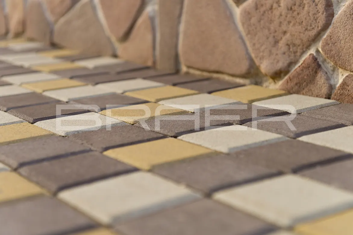 Тротуарная плитка Лувр, Коричневый, 100х100 мм, 60 мм Тротуарная плитка Лувр, Коричневый, 100х100 мм, 60 мм