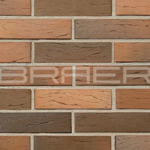 Облицовочный кирпич БРАЕР Баварская кладка, риф, 1 НФ