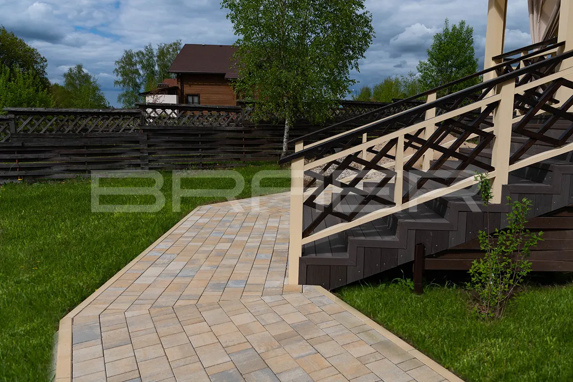 Тротуарная плитка Старый город Ландхаус, Color Mix Песчаник, 60 мм Тротуарная плитка Старый город Ландхаус, Color Mix Песчаник, 60 мм