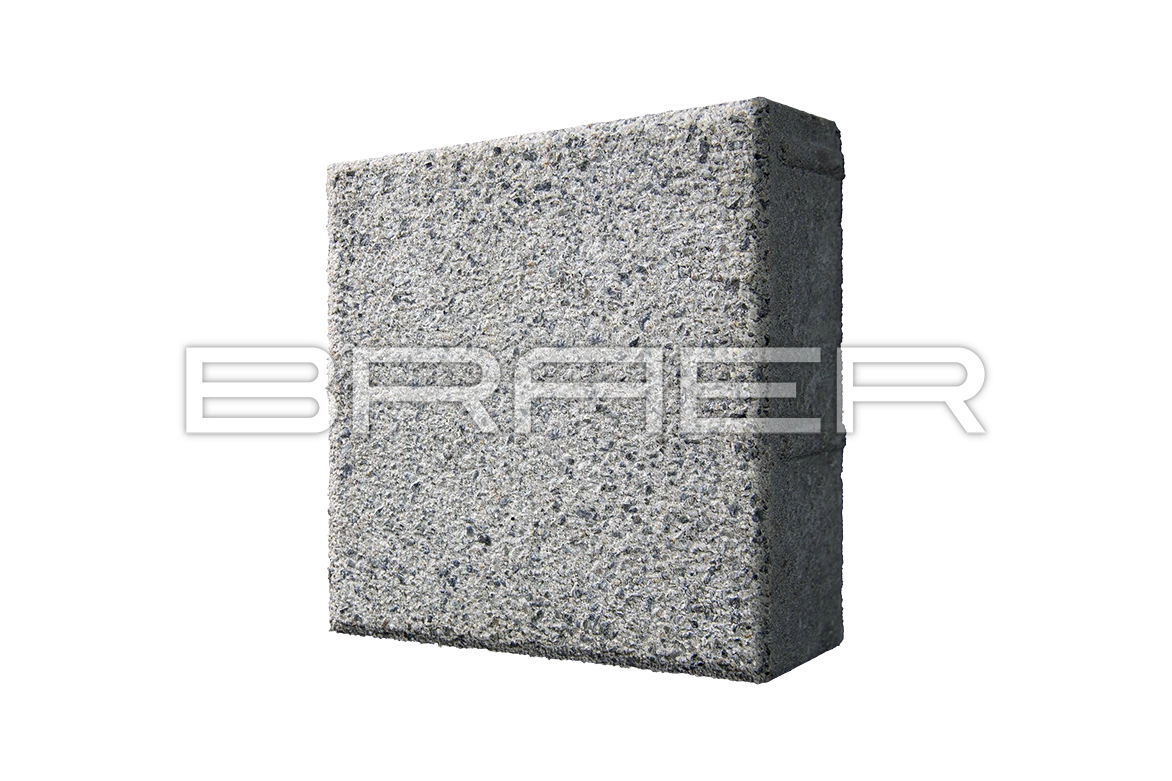 Тротуарная плитка Лувр, Гранит на белом, 200х200 мм, 60 мм Тротуарная плитка Лувр, Гранит на белом, 200х200 мм, 60 мм