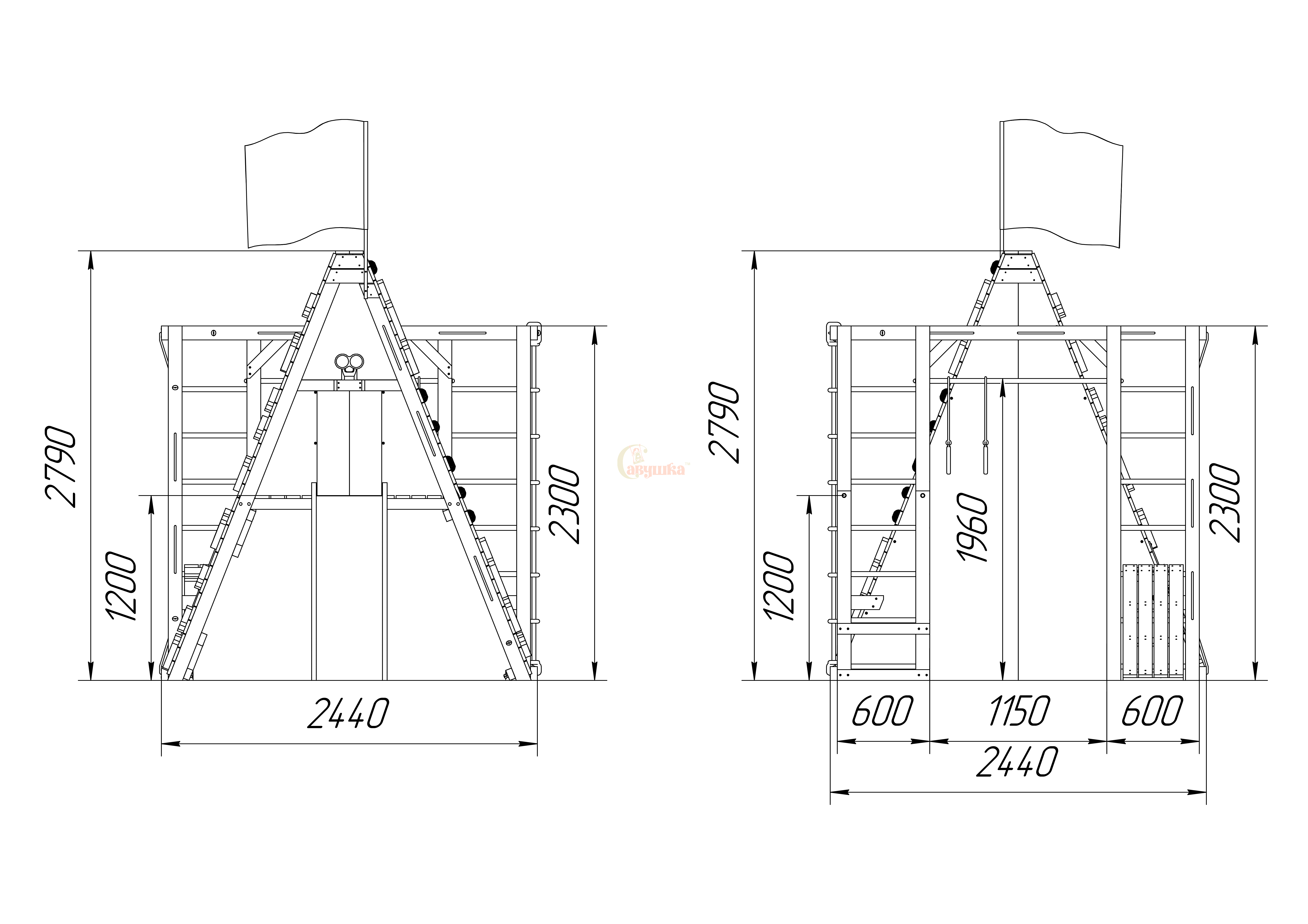 Спортивный домик Савушка База-6 (Милитари) Спортивный домик Савушка База-6 (Милитари)