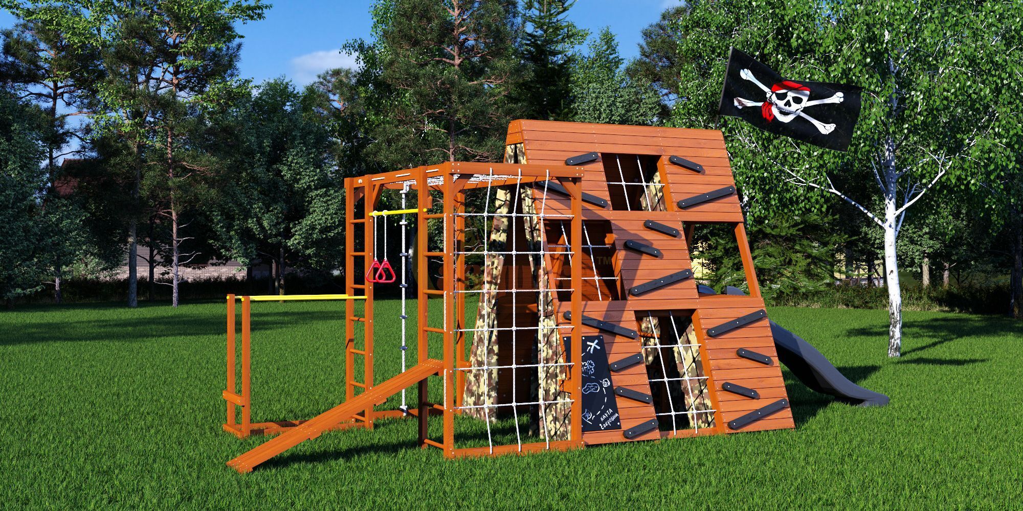 Спортивный домик Савушка База-6 (Милитари) Спортивный домик Савушка База-6 (Милитари)